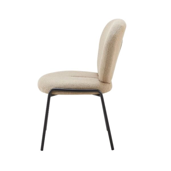 Sedia da pranzo Sirio tessuto teddy beige
