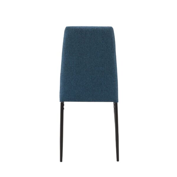 Sedia da pranzo Adara in tessuto blu