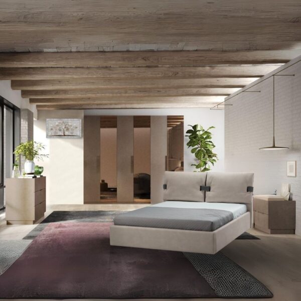 Comodino Mustella 2 cassetti colore bronzo