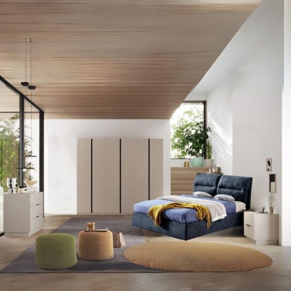 Comodino Musto 2 cassetti colore cashmere