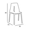 Sedia Oblong polipropilene camel
