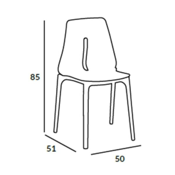 Sedia Oblong polipropilene camel
