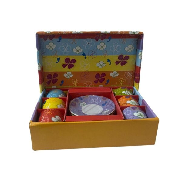 Set 6 tazzine da caffè con piattini in ceramica