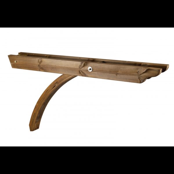 MENSOLA PORTANTE CON LAVORAZIONE AD S PROFILI 4,5X12X149cm E PUNTONE AD ARCO 7X9cm