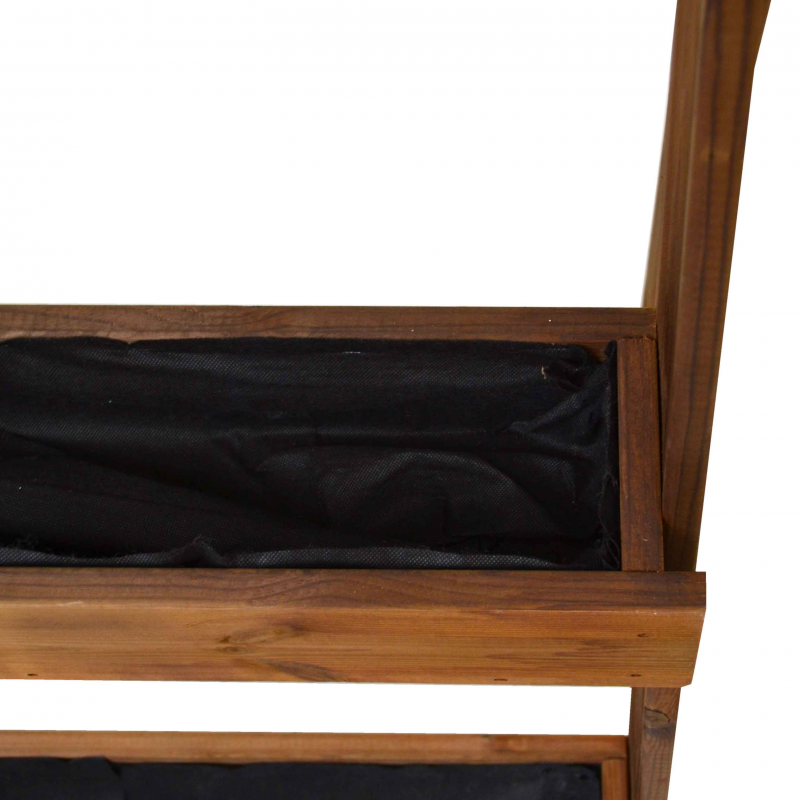 Ortolegno Balcony Inclinato o Diritto 3/5 Vasche 71x16,5xh100/164 cm color castagno