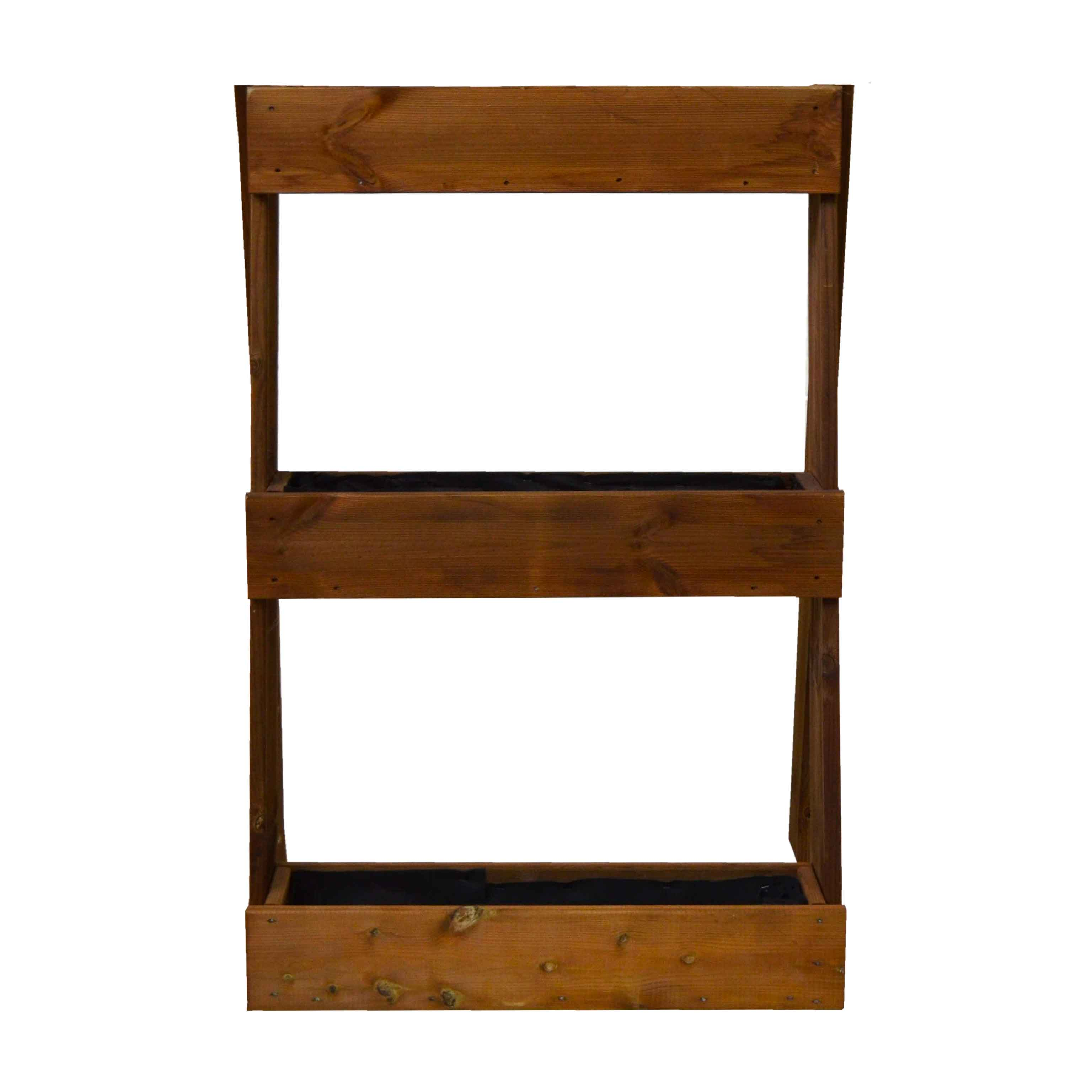 Ortolegno Balcony Inclinato o Diritto 3/5 Vasche 71x16,5xh100/164 cm color castagno