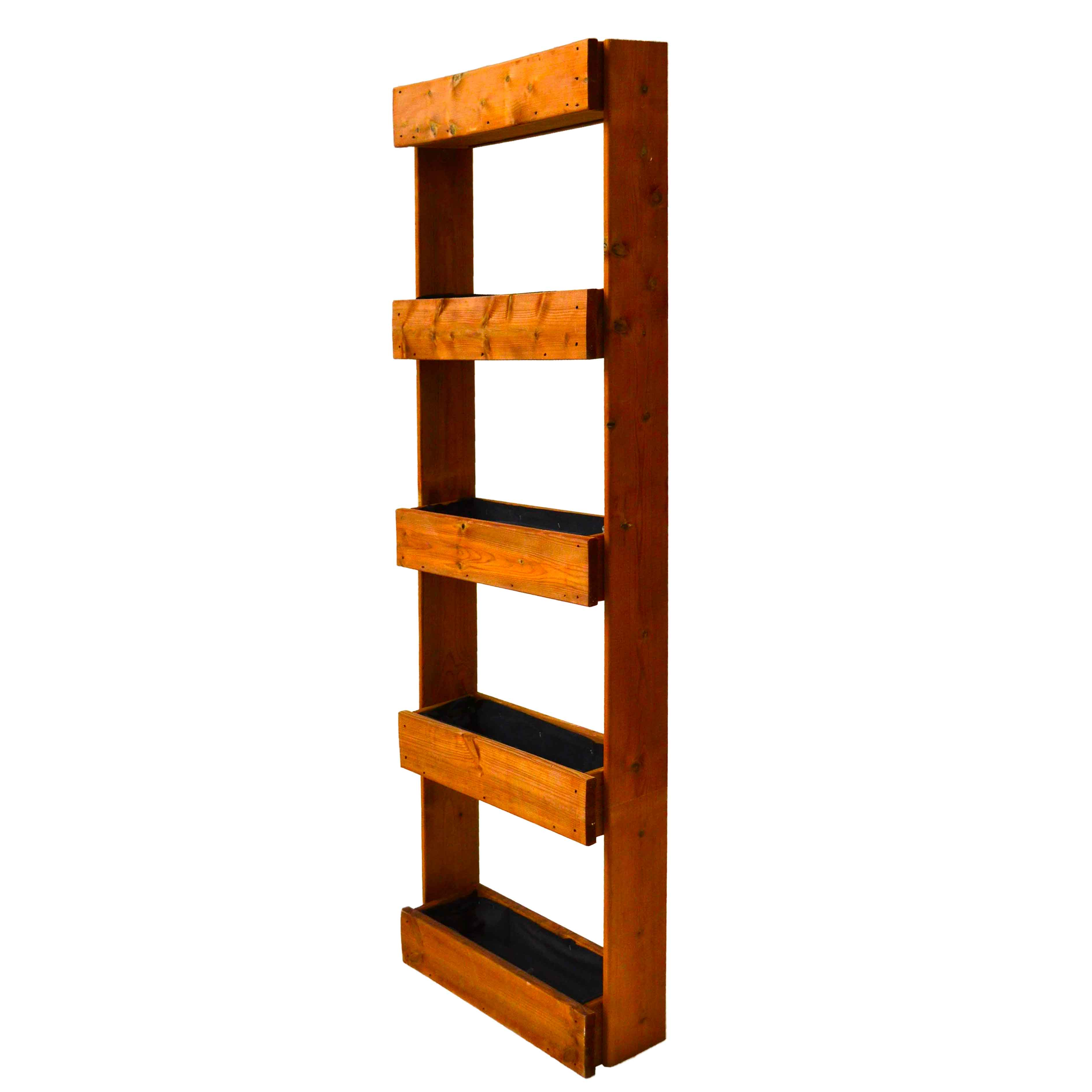 Ortolegno Balcony Inclinato o Diritto 3/5 Vasche 71x16,5xh100/164 cm color castagno