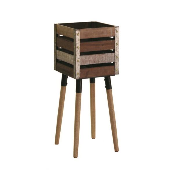 Portavaso legno belfort quadro 30,5 x 30,5 h 81 cm
