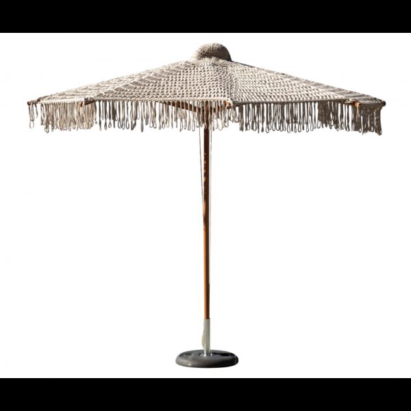 Ombrellone Macrame' Rotondo Ø 3 Mt. In Corda Moia