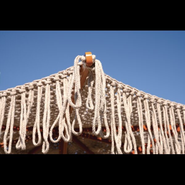 Ombrellone Macrame' Rotondo Ø 3 Mt. In Corda Moia