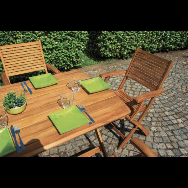 Tavolo Castiglione In Acacia Pieghevole 140X80 Moia
