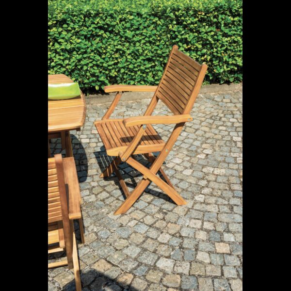 Tavolo Castiglione In Acacia Pieghevole 140X80 Moia