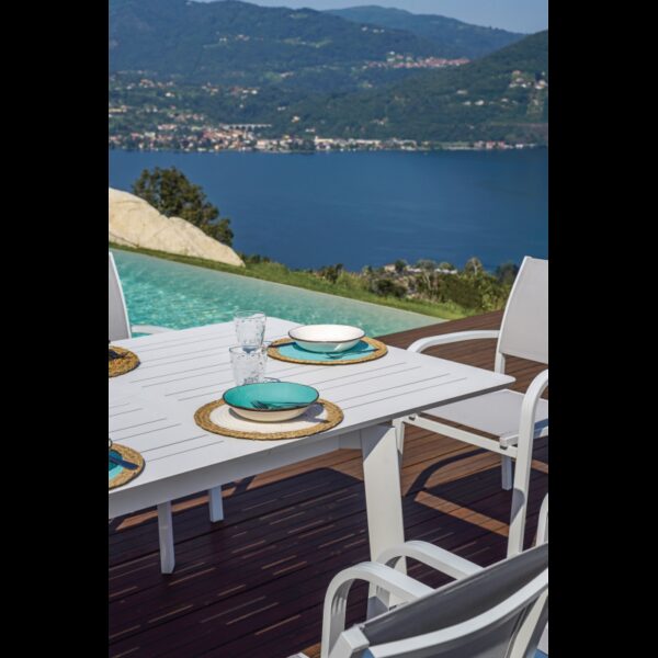 Tavolo San Donato - Allungabile 160/240 X 102 Cm - Allungo Centrale - Bianco Moia