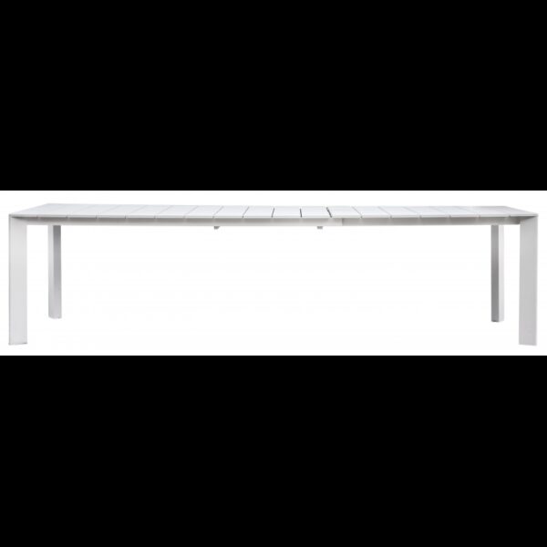 Tavolo Nettuno Allungabile 200/300 X 100 Cm - Allungo Con Gambe Scorrevoli - Bianco Moia