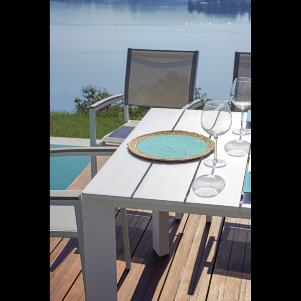 Tavolo Nettuno Allungabile 200/300 X 100 Cm - Allungo Con Gambe Scorrevoli - Bianco Moia