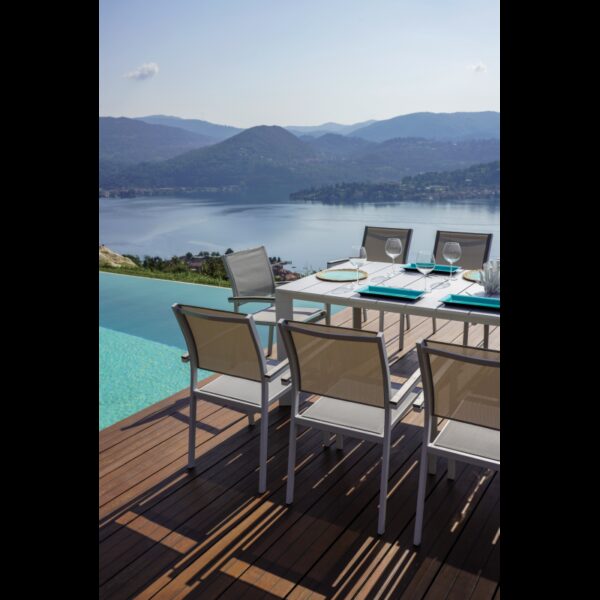 Tavolo Nettuno Allungabile 200/300 X 100 Cm - Allungo Con Gambe Scorrevoli - Bianco Moia