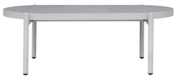 Salotto Maratea In Alluminio Bianco E Corda Grigio Chiaro - Pillow Marrone E Grigio Moia