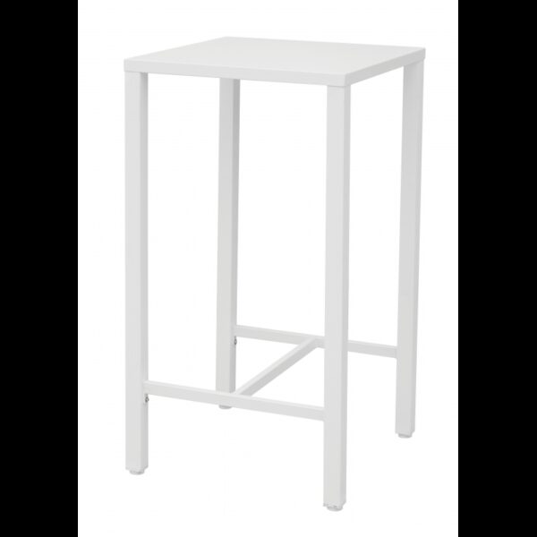 Tavolo Iseo Alto In Acciaio 60X60 Bianco Moia
