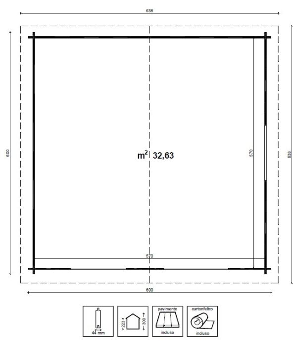 Casetta Anna Cm 600X600 Losa