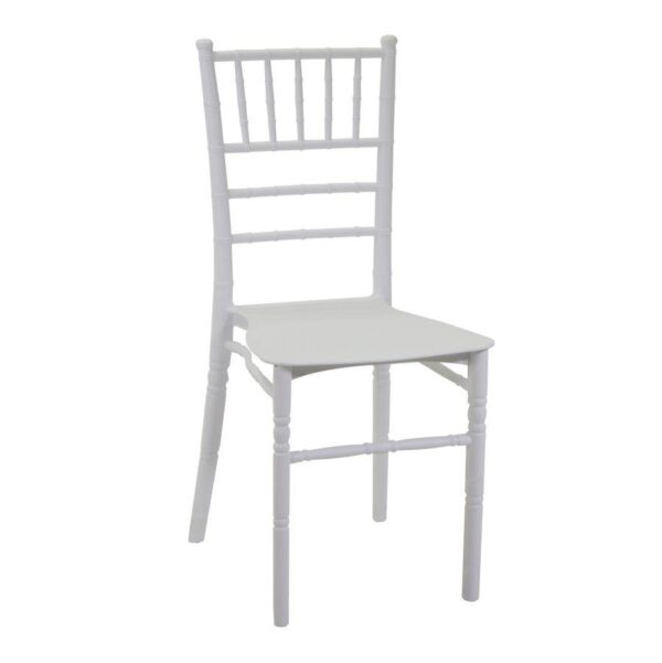 Sedia resina chiavari bianco cm40x43h90