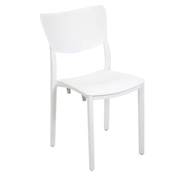 Sedia polipropilene Alezio bianca cm44x53h84