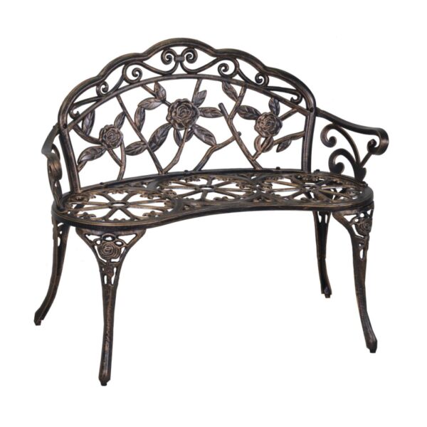 Panchina alluminio pressofuso Verona bronzo cm97x45h78
