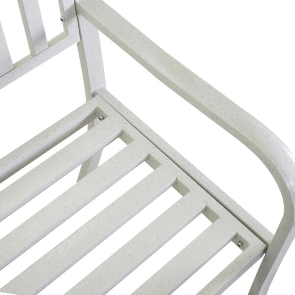 Panchina metallo Pesaro bianco 3 posti cm150x60h41,5/63/85