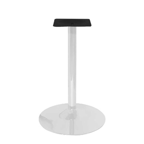 Base tavolo acciaio bianco tondo cm ø45h72