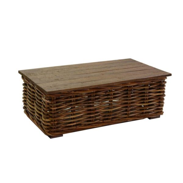 Salotto rattan nagano naturale con cuscini 4 pezzi