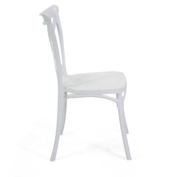 Sedia plastica cross bianco cm47x51h45,5/90