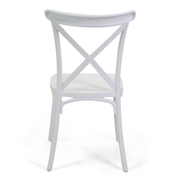 Sedia plastica cross bianco cm47x51h45,5/90