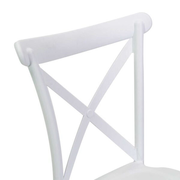 Sedia plastica cross bianco cm47x51h45,5/90