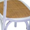 Sedia legno cross bianco antico seduta intreccio impilabile cm50x50h46,5/88