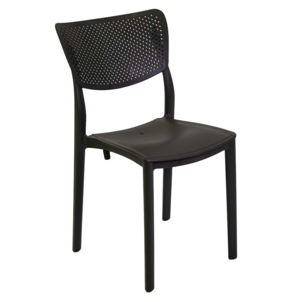 Sedia polipropilene Alezio antracite chiaro cm44x53h84