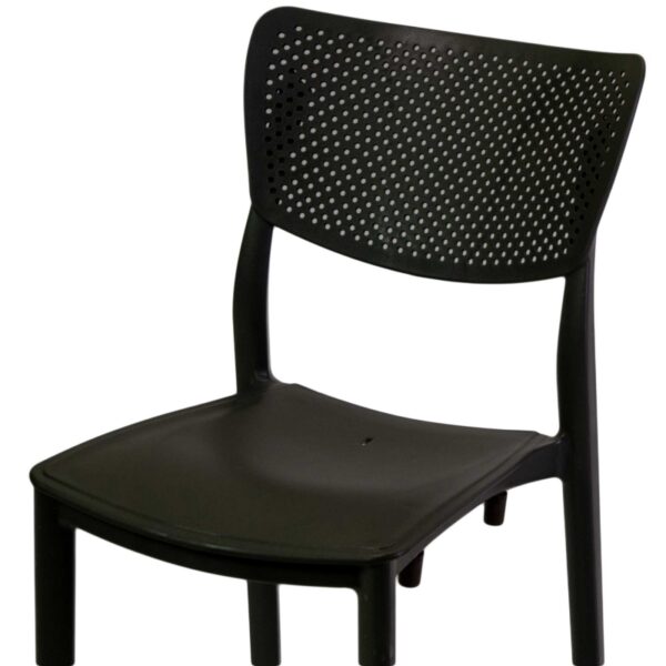 Sedia polipropilene Alezio antracite chiaro cm44x53h84