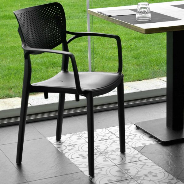 Poltrona polipropilene Alezio antracitechiaro cm54,5x53x84