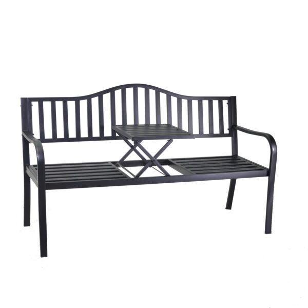 Panchina metallo Pesaro antracite 3 posti cm150x60h41,5/63/85