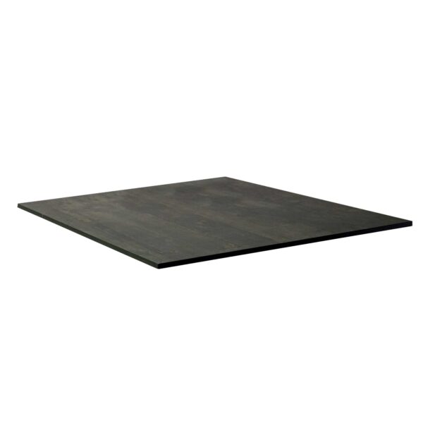 Top tavolo hpl effetto legno nero quadro cm59x59x1