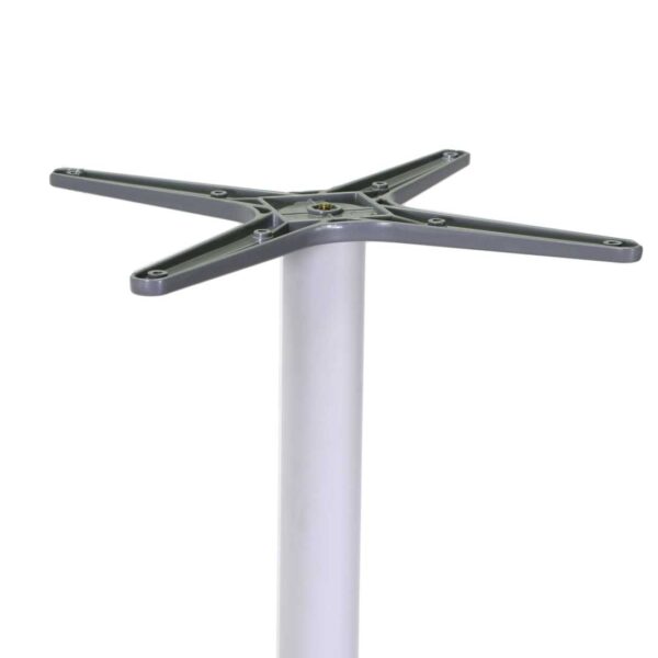 Base tavolo bar alluminio bianco quadrocm52x52h108