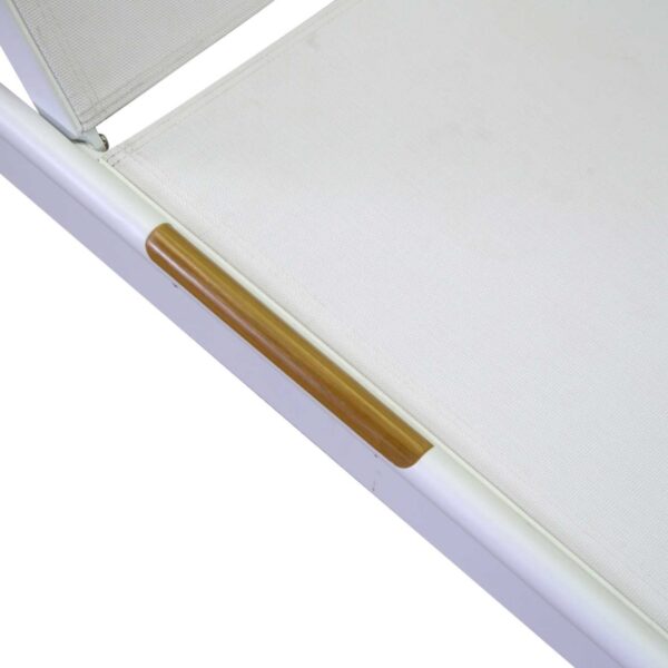 Lettino alluminio Medford bianco cm206x68h32/102