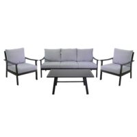 Salotto alluminio Shelton 3 posti antracite
