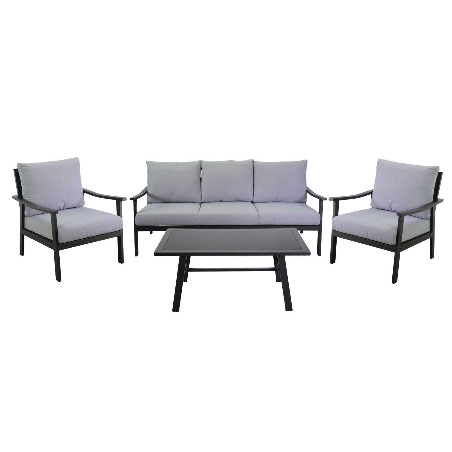 Salotto alluminio Shelton 3 posti antracite