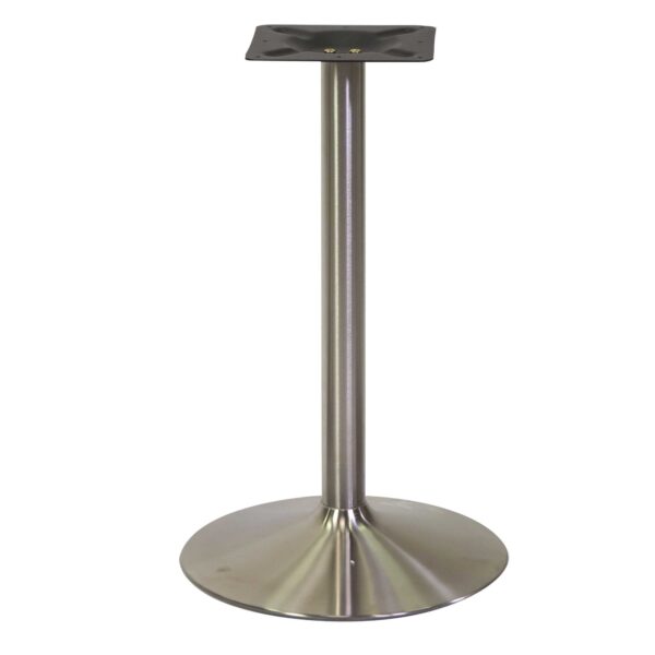 Base tavolo acciaio colore inox tondo cm ø45h72 Verniciatura A Polvere