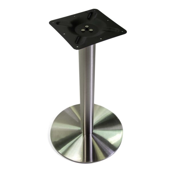 Base tavolo acciaio colore inox tondo cm ø45h72