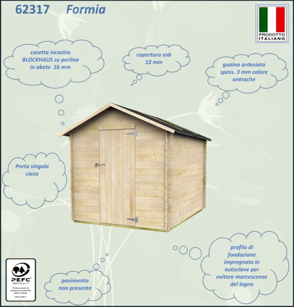 Casetta Bh16 Formia 178x218 cm PSC pefc