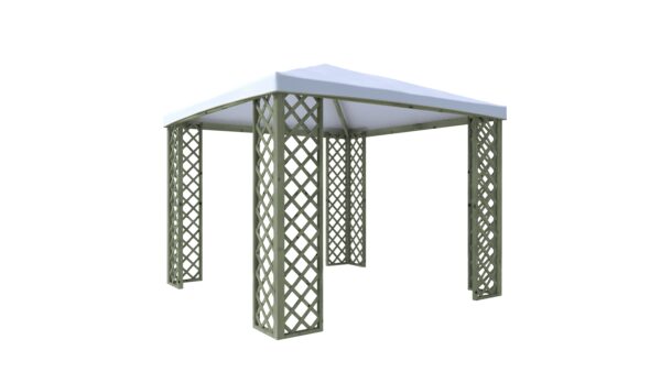 Gazebo Fox JT40 Pocket impregnato 300x300 cm copertura pvc