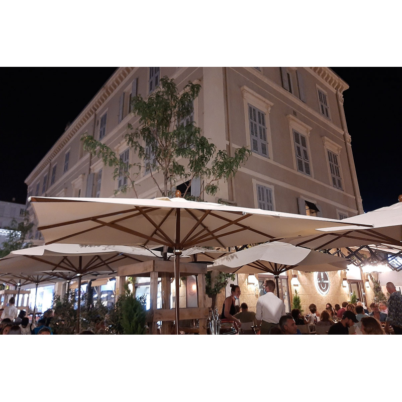 Ombrellone palo centrale Timbers Made in Italy - 300 x 300 cm