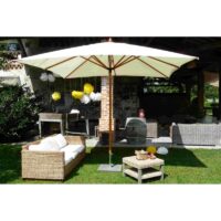 Ombrellone palo laterale Fibrasol wood Made in Italy - 300 x 300 cm