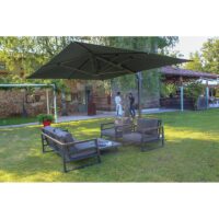 Ombrellone a palo laterale Peter Q300x400 cm Made in Italy