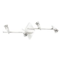Lampada Da Soffitto Alfa Pl4 Bianco Ideal-Lux